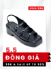 Giày Sandal Nữ Đế Cao 5cm Merly 1552 Đen, Giày Big Size 35 - 43, Xăng Đan 3 Quai Ngang, Dép Xăng Đan Dây Che Khuyết Điểm Chân Chống Nắng, Giày Bánh Mì Nữ, Hậu Thun Tiện Dụng Thích Hợp Đi Du Lịch