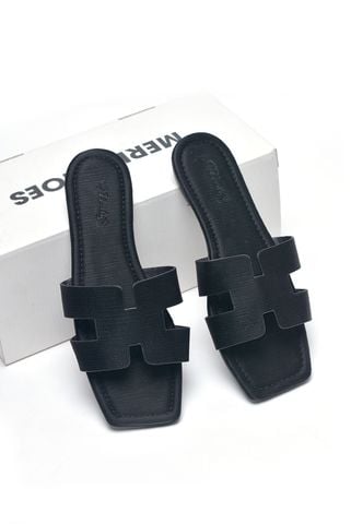 Dép Chữ H Nữ Mềm Thương Hiệu Merly 1558 Đen Vân Bigsize 35-43, Dép Nữ Big Size, Dép Quai Ngang Nữ, Dép Nữ Cao Cấp, Dép Lê Nữ, Shop Giày Dép Big Size Nữ