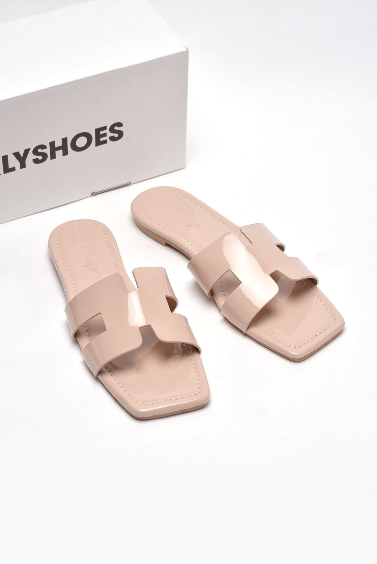 Dép chữ H Nữ, Dép Nữ Quai Ngang, Dép Da Cao Cấp Mềm Mại Thương Hiệu Merly 1558 Màu Nude Kem, Dép Nữ Big Size 35-43 Đế Bám Nền Chống Trơn