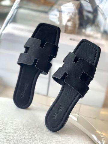Dép Chữ H Nữ Mềm Thương Hiệu Merly 1558 Đen Vân Bigsize 35-43, Dép Nữ Big Size, Dép Quai Ngang Nữ, Dép Nữ Cao Cấp, Dép Lê Nữ, Shop Giày Dép Big Size Nữ