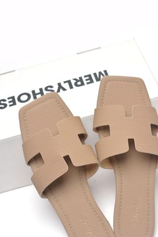 Dép Chữ H Nữ Mềm Thương Hiệu Merly 1558 Nâu Vân Bigsize 35-43, Dép Nữ Big Size, Dép Nữ Quai Ngang, Dép Nữ Cao Cấp, Dép Lê Nữ, Shop Giày Dép Big Size Nữ