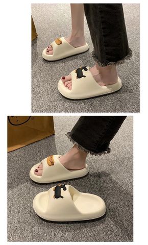 Dép Nhựa Cute Nam Nữ Đế Cao 1560N Size 36 - 44 45, Dép Nhựa Quảng Châu Màu Trắng/Đen Sticker Chó x Xúc Xích, Dép Big Size Nam Nữ, Dép Đi Du Lịch Hội Nhóm, Dép Đi Biển, Dép Quai Ngang, Dép Size Lớn, Dép Cặp Đôi