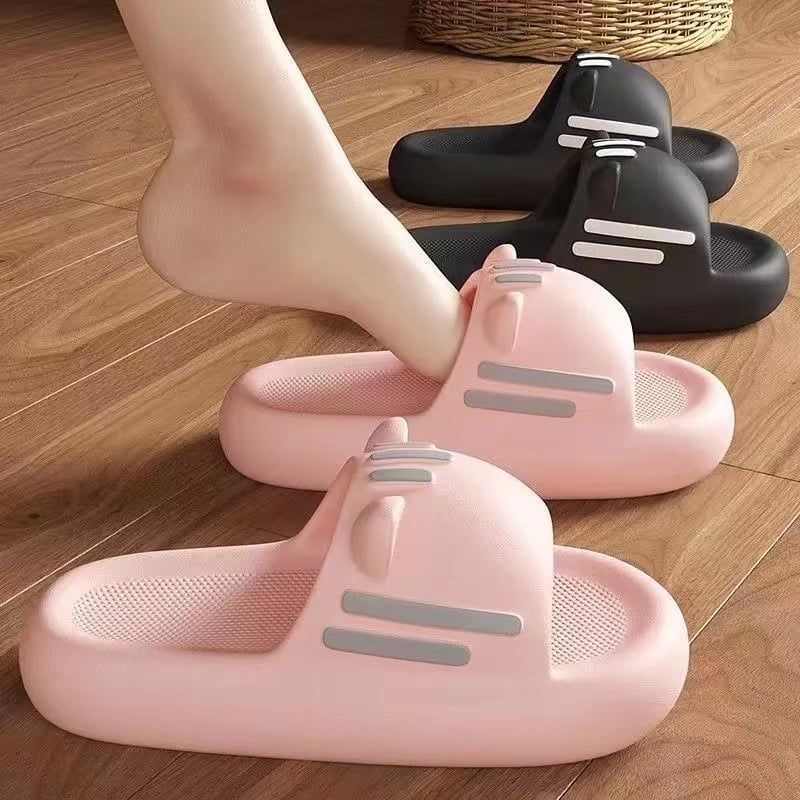 Dép Nhựa Tai Mèo Cute [ 36 - 45 ] 1567N Đen/Tím/Hồng Dép Nhựa Quảng Châu, Dép Big Size Nam Nữ, Dép Đi Chơi, Dép Đi Du Lịch Nhóm Dép Cặp Cute, Dép Nhóm, Dép Gia Đình