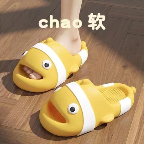 Dép Cá Nemo Cute 1571N Nam Nữ Size 36 - 45, Dép Quai Ngang, Dép Nhựa Quảng Châu Cá Hề Nemo Cam/Vàng/Đen Thích Hợp Làm Dép Đi Biển Cùng Hội Nhóm, Dép Cặp Đôi, Dép Gia Đình Đáng Yêu, Dép Big Size