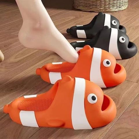 Dép Cá Nemo Cute 1571N Nam Nữ Size 36 - 45, Dép Quai Ngang, Dép Nhựa Quảng Châu Cá Hề Nemo Cam/Vàng/Đen Thích Hợp Làm Dép Đi Biển Cùng Hội Nhóm, Dép Cặp Đôi, Dép Gia Đình Đáng Yêu, Dép Big Size