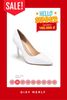 Giày Cao Gót Mũi Nhọn 9cm Big Size 35-43 Merly 1578 Màu Trắng Ánh Nhũ Thích Hợp Đi Tiệc Hoặc Làm Giày Cưới Cô Dâu