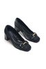 Giày Cao Gót Đen Đế Trụ Vuông 6cm Gắn Khóa Ngang Merly 1581-6p Màu Đen Vân, Giày Cao Gót Big Size 35-43, Giày Bít Mũi Nữ, Giày Công Sở Nữ, Giày Mũi Vuông Sang Trọng, Giày Cao Gót Big Size