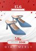 Giày Cao Gót Xanh Jean 9cm Đính Đá Lấp Lánh Merly 1582 35-43, Giày Mặc Quần Jean Ống Rộng, Giày Đi Tiệc, Giày Đi Đám Cưới, Giày Cao Gót Mũi Nhọn