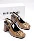 Giày Cao Gót Đế Vuông 7cm Khóa Gucci Nâu Sữa Big Sizre Merly