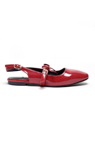 Giày Búp Bê Đỏ Tiểu Thư Buộc Nơ Merly 1586, Giày Bệt Nữ, Giày Nữ Big Size 35-43, Giày Búp Bê Quai Ngang, Giày Mũi Vuông, Giày Nữ Tết 2025