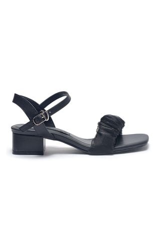 Giày Sandal Tiểu Thư Quai Ngang Voan Phồng Đế Vuông 3cm Thương Hiệu Merly 1595 Đen, Giày Đi Với Áo Dài, Giày Đi Dự Tiệc Cưới, Dép Xăng Đan Nữ, Giày Nữ Big Size, Xăng Đan Cao Gót, Sandal Nữ Big Size