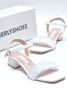Sandal Tiểu Thư Quai Ngang Voan Phồng Đế Vuông 3cm Thương Hiệu Merly 1595 Trắng, Giày Cưới Cô Dâu, Giày Đi Với Áo Dài, Dép Xăng Đan Nữ, Giày Nữ Big Size, Xăng Đan Cao Gót, Sandal Nữ Big Size