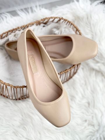 Giày Công Sở Nữ Bệt Êm Chân Màu Nude 1599 Merly, Giày Búp Bê Basic Bigsize