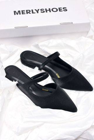 Giày Sục Bệt Mũi Nhọn Mềm Êm Bigsize Da Cao Cấp