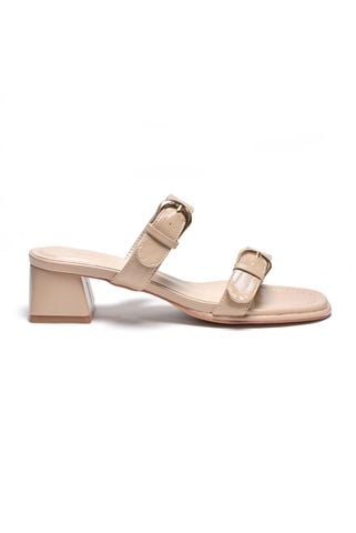 Guốc Nữ Quai Ngang Gắn Khoá Đế Thấp 3cm Merly 1607 Kem Bigsize 35-43, Dép Cao Gót, Dép Sandals Nữ, Guốc Mặc Áo Dài, Guốc Đi Biển, Guốc Nữ Big Size