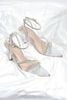 Cao gót đi tiệc mũi nhọn sandal đính đá sang chảnh big size