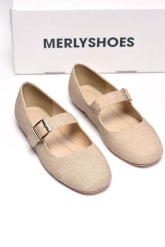 [Form to lùi 1 size] Giày Búp Bê Quai Ngang Mary Jane Bệt Merly 1629 Nâu Da Giả Jean Bigsize 35-43, Giày Búp Bê Nữ, Giày Bệt Nữ