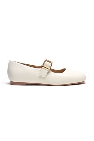 [PHOM TO] Giày Búp Bê Quai Ngang Mary Jane Bệt Merly 1629 Trắng Hạt Dẻ Gân Vải Sang Bigsize 35-43, Giày Búp Bê Nữ, Giày Bệt Nữ