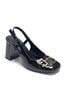 Giày Cao Gót Mũi Vuông Sang Chảnh Merly 1585 Trắng Bóng Bigsize 35-43