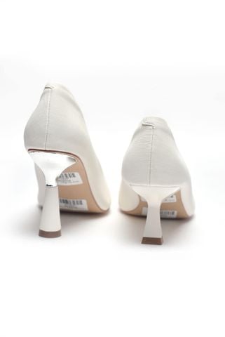 Giày Cao Gót Mũi Nhọn 5cm Merly 1526 Trắng Vân Xước, Giày Cao Gót Đế Nhọn, Giày Công Sở Nữ Êm Chân, Giày Cao Gót Big Size 35-43