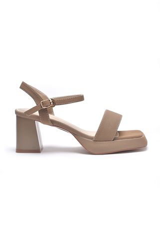 Sandal Cao Gót Đế Vuông Đúp Mũi 7cm Merly 1597 Nâu Vân Vintage, Sandal Big Size, Giày Cao Gót Big Size, Giày Cao Gót Đế Đúp, Giày Đi Tiệc, Xăng Đan Công Sở Nữ Thời Trang