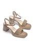 Sandal Đế Đúp Đen Đế Vuông 7cm Quai Ngang Cao Cấp Merly, Giày Cao Gót Đế Đúp Nâu Tây Vintage, Giày Cao Gót Big Size