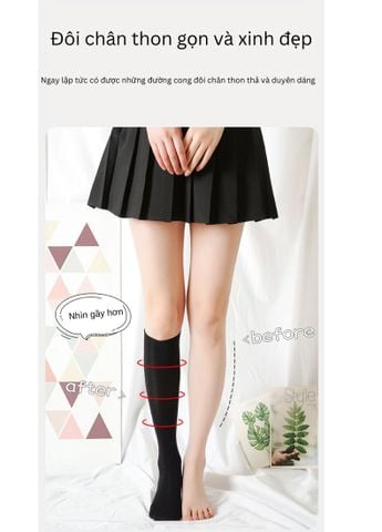 Tất Lửng Nữ Chất Lụa Mềm, Kiểu Dáng Trẻ Trung JK