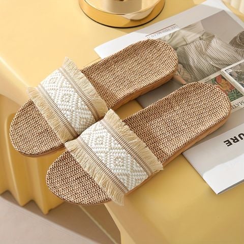 Dép Cói Đi Biển Cho Nữ 1623N Size 35-43 Phong Cách Cổ Điển Thoáng Mát, Dép Nhóm, Dép Đi Chơi, Dép Đi Biển