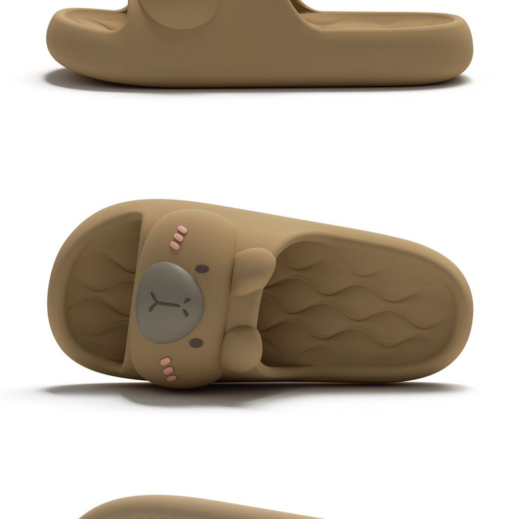 Dép Nhựa Quảng Châu Big Size 40-45 1618N Gấu Cute Nổi Quai Ngang Nhựa Eva, Dép Nhựa Nữ Bigsize Đi Mưa, Đi Biển, Dép Nữ Cute Đi Trong Nhà