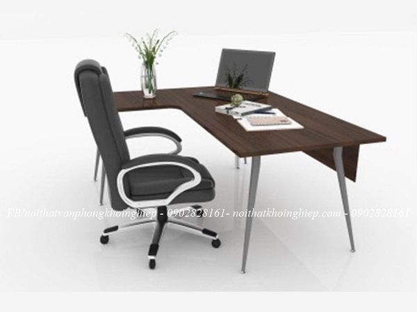 bàn giám đốc chân sắt 1m8 góc COC18