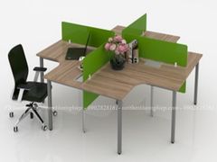 Cụm bàn làm việc 4 chỗ chân sắt S4VG4