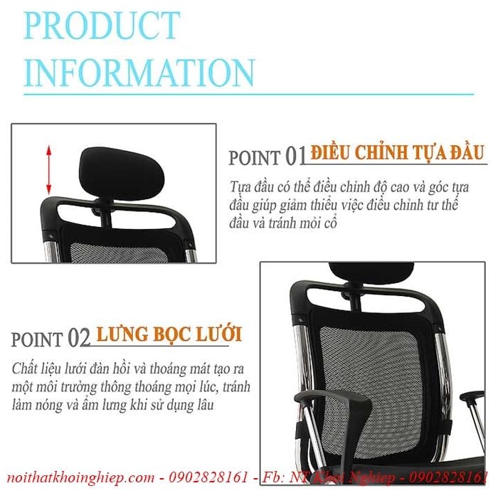 Ghế lưới văn phòng nhập khẩu GNL610