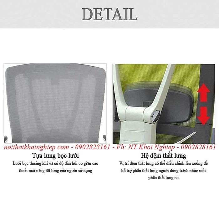 Ghế xoay lưới ngả lưng GNL101