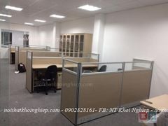 Kiểu bàn làm việc 2 chỗ có vách ngăn đẹp