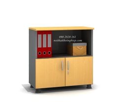 Cụm tủ tài liệu thấp Laminate thiết kế đơn giản hiện đại
