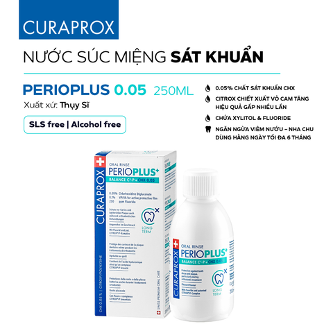  Nước súc miệng Curaprox PerioPlus CHX 0.05 200ml 