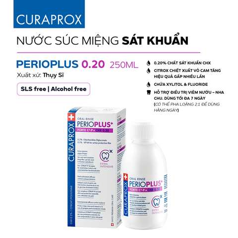  Nước súc miệng Curaprox PerioPlus CHX 0.20 200ml 