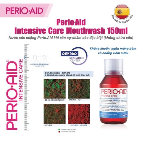  Nước súc miệng Perio-Aid Intensive Care ngừa viêm nướu 150ml 