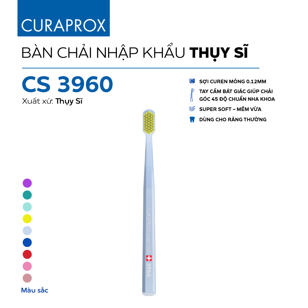  Bàn chải răng Curaprox CS 3960 Super Soft lông mềm 