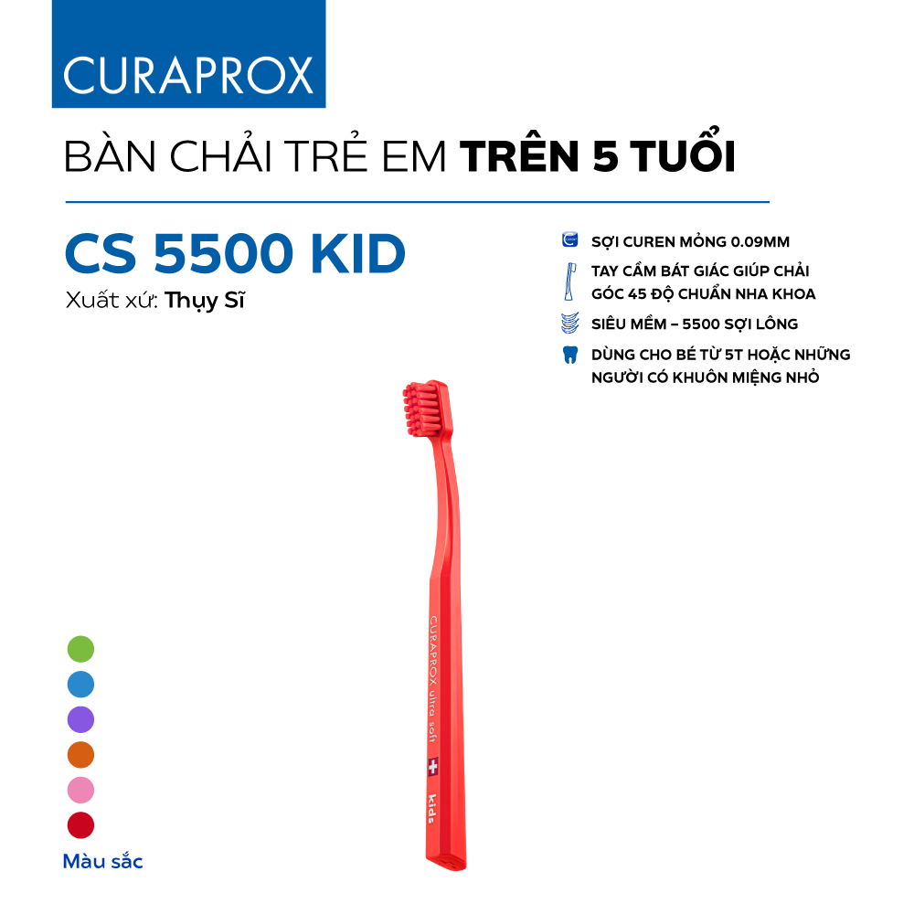  Bàn chải trẻ em Curaprox CS 5500 Kids Ultra Soft 