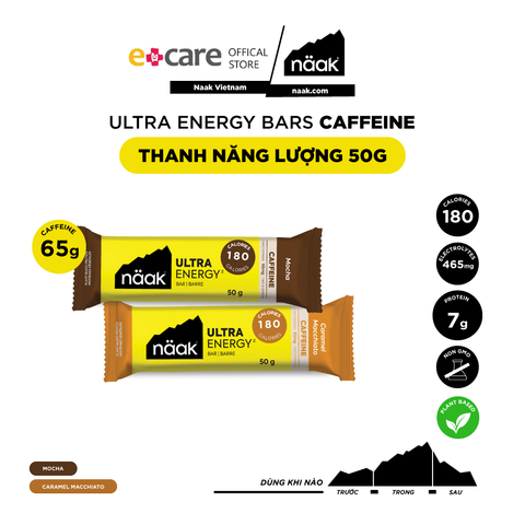  Thanh năng lượng Naak Ultra Energy Bar (có Caffeine) 50g 