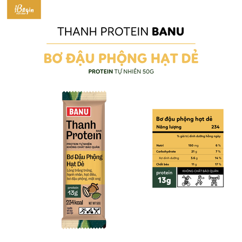  Thanh năng lượng protein BANU 50g 