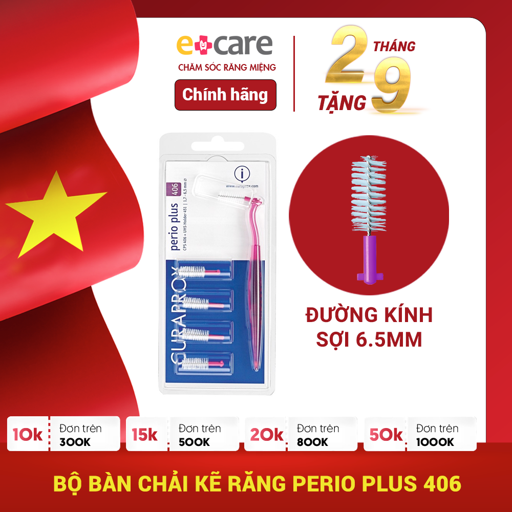  Bộ tăm chải kẽ răng Curaprox Perio Plus CPS 406 