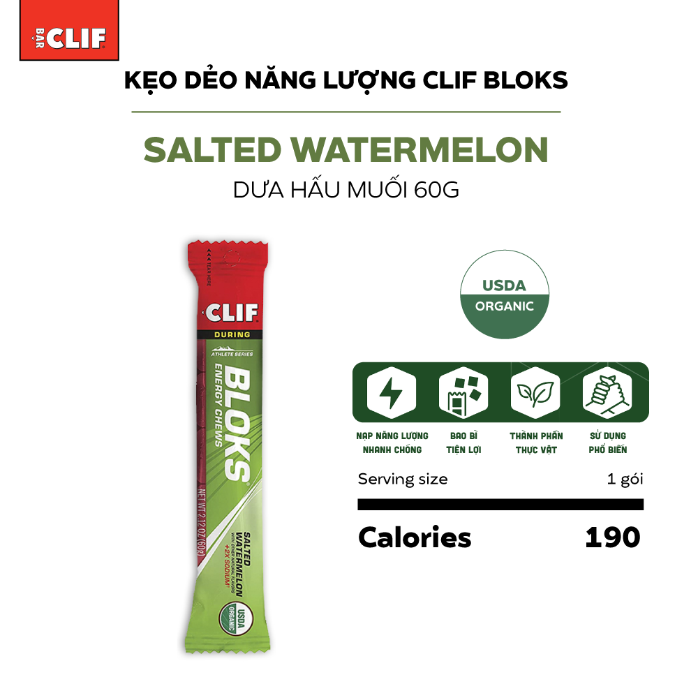  Kẹo Dẻo Clif Bloks Bổ Sung Năng Lượng 60g 