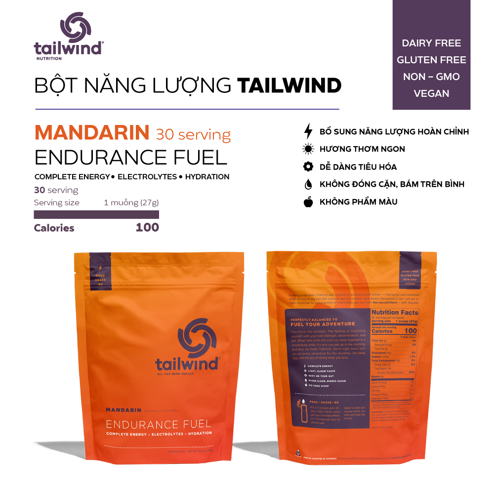  Bột năng lượng Tailwind Endurance Fuel gói 30 serving 