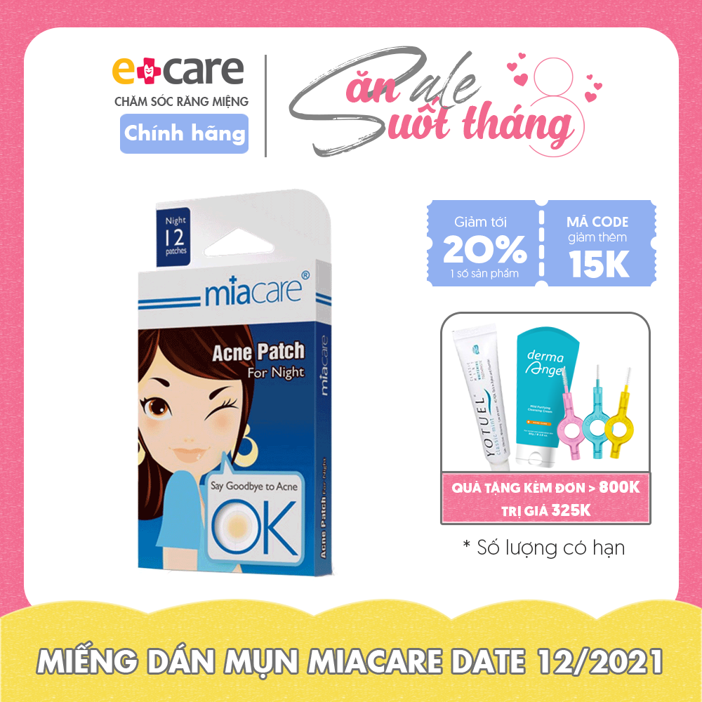  Miếng dán mụn Miacare ban đêm 