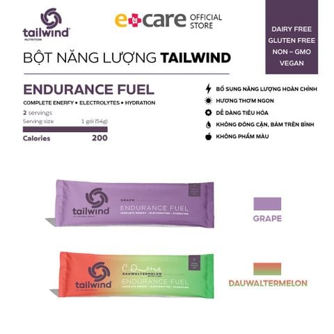  [Vị mới] Bột bổ sung năng lượng thể thao Tailwind Endurance Fuel 2 servings 