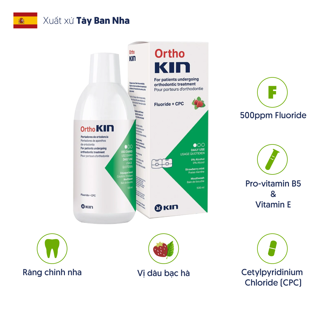 Nước súc miệng Kin Gingival có tác dụng gì đặc biệt cho răng niềng?
