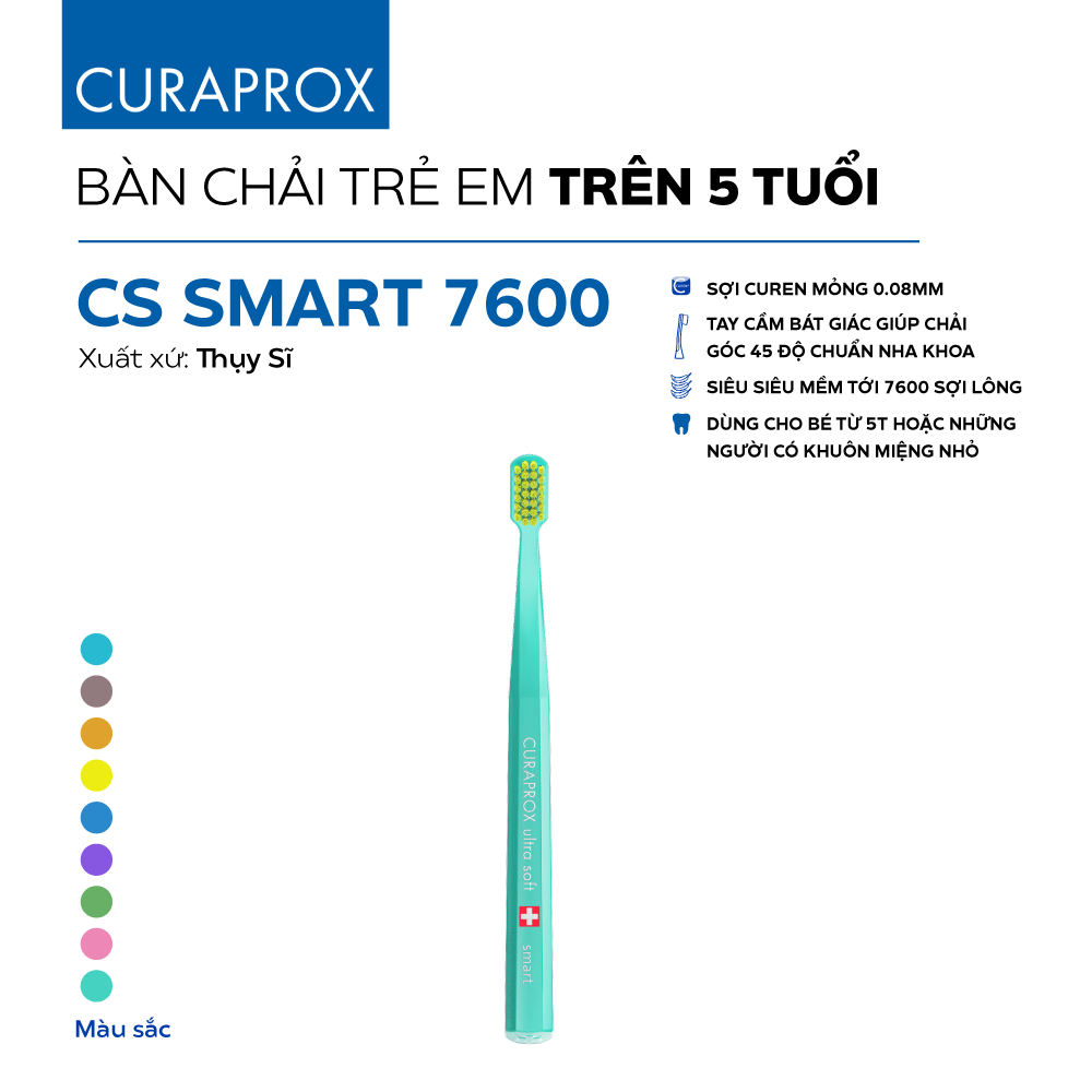  [Bao bì giấy] Bàn chải răng Curaprox CS Smart 7600 cho bé 