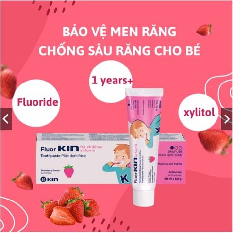  Kem đánh răng trẻ em 1-6 tuổi Fluor Kin Infantil 60g 